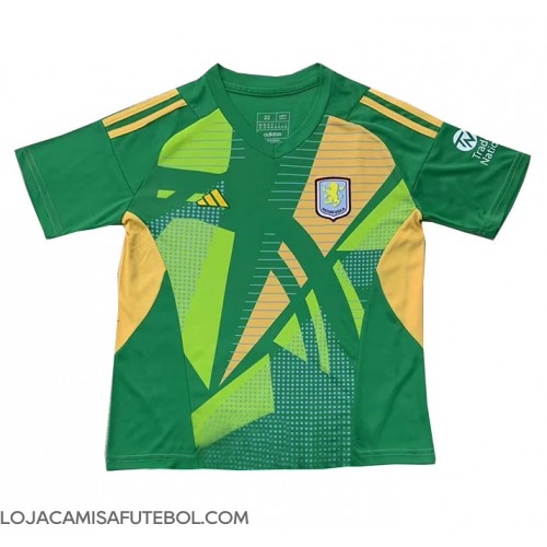 Camisa de Futebol Aston Villa Goleiro Equipamento Principal 2024-25 Manga Curta